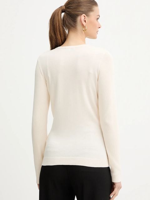 Morgan sweter damski kolor beżowy lekki MNONO - zdjęcie produktu nr 2