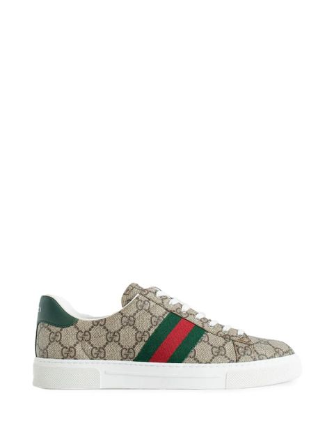 Gucci Ace monogram sneakers - Neutrals - zdjęcie produktu nr 1