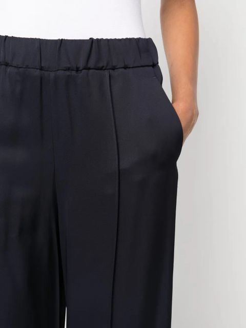 Jil Sander wide-leg elasticated-waistband trousers - Blue