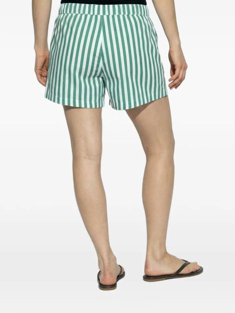 Hunza G embroidered striped shorts - Green