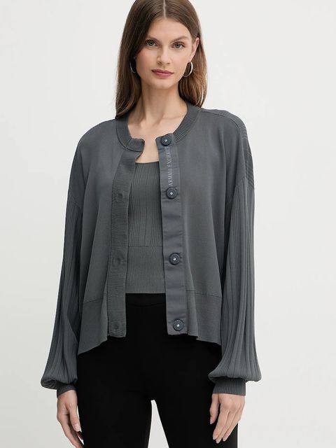Armani Exchange kardigan damski kolor szary lekki XW000762 AF10352 - zdjęcie produktu nr 1