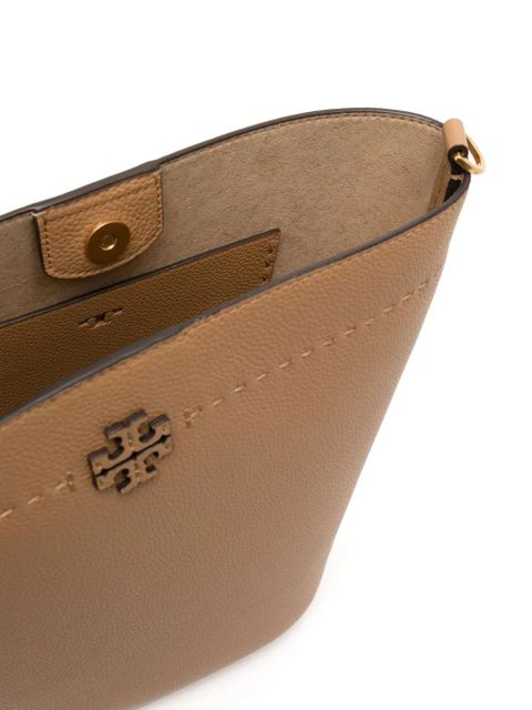Tory Burch McGraw logo bucket bag - Brown