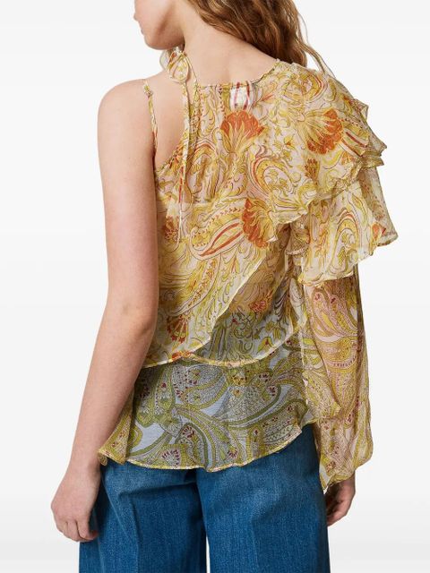 TWINSET floral-print silk blouse - Yellow