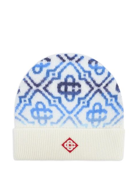 Casablanca Space monogram beanie hat - Neutrals - zdjęcie produktu nr 1