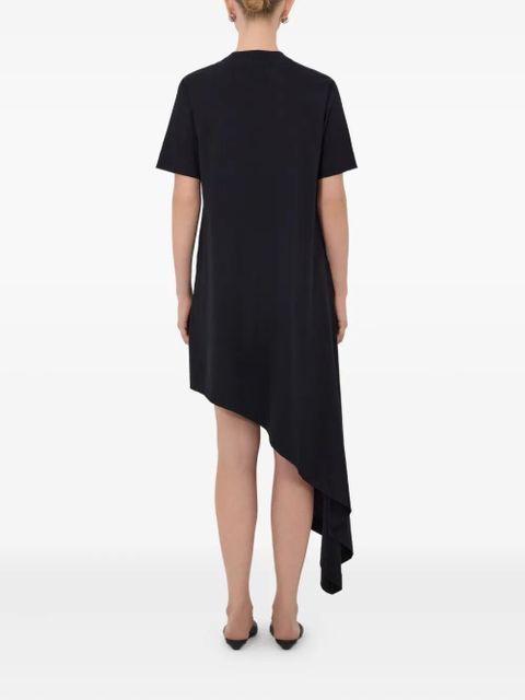 LouLou de Saison crew-neck asymmetrical dress - Black