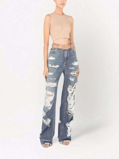 Dolce & Gabbana sleeveless corset top - Neutrals