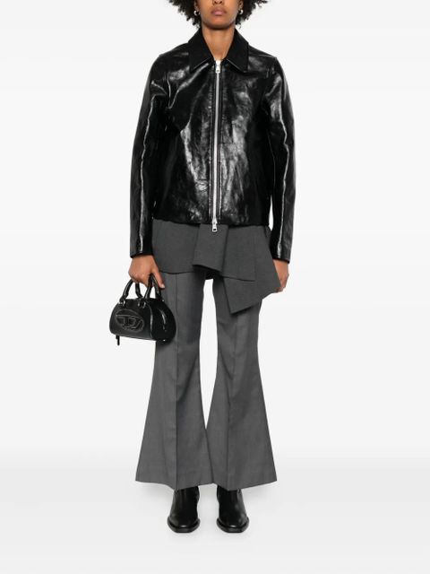 OUR LEGACY leather zip-front jacket - Black