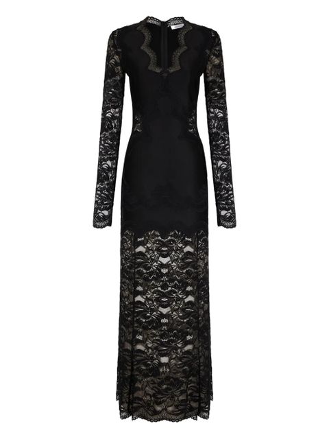 Rabanne long-sleeve lace maxi dress - Black - zdjęcie produktu nr 1