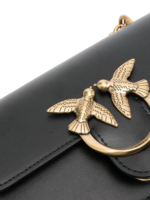 PINKO Love-Birds calf-leather shoulder bag - Black - zdjęcie produktu nr 2
