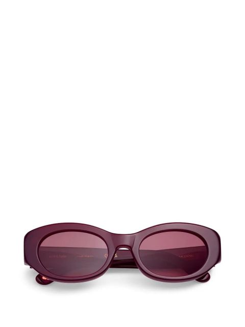 GANNI x Ace & Tate Dakota oval-frame sunglasses - Red