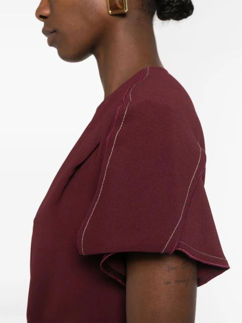 Victoria Beckham Eve ruffle midi dress - Red