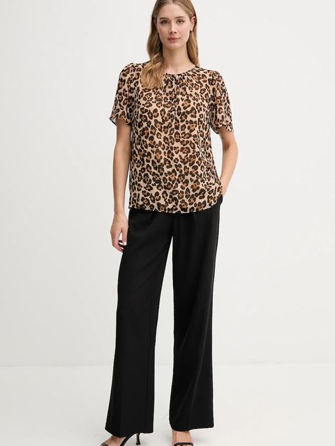 Dkny bluzka damska kolor beżowy wzorzysta UE5TIF97 - zdjęcie produktu nr 2