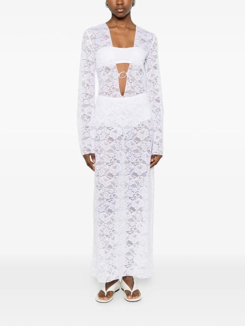 Oséree lace-embellished V-neck maxi dress - White - zdjęcie produktu nr 2
