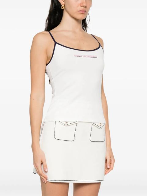 Self-Portrait jersey tank top - White