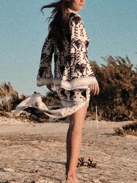 Johanna Ortiz Wild Savannah printed midi dress - Neutrals