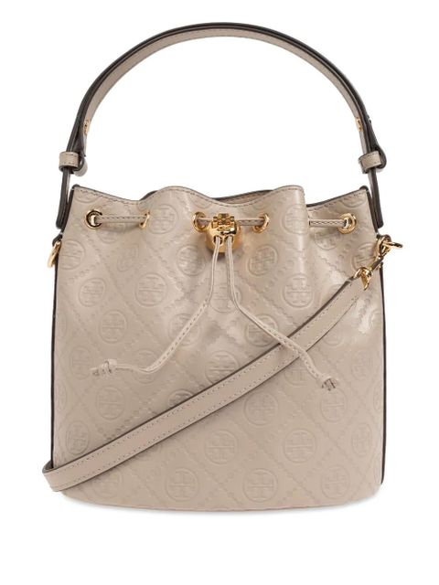 Tory Burch All-over-debossed logo bucket bag - Neutrals - zdjęcie produktu nr 1