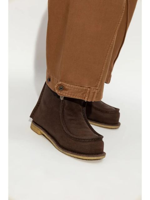 JW Anderson shearling-lined suede boots - Brown - zdjęcie produktu nr 2