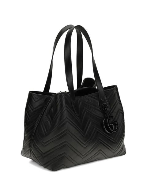 Gucci GG Marmont chevron-quilted tote bag - Black