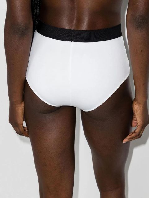 TOM FORD logo-waist briefs - White