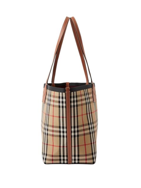 Burberry medium London check-pattern tote bag - Brown