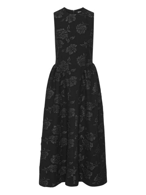 ROTATE BIRGER CHRISTENSEN floral-jacquard midi dress - Black - zdjęcie produktu nr 1