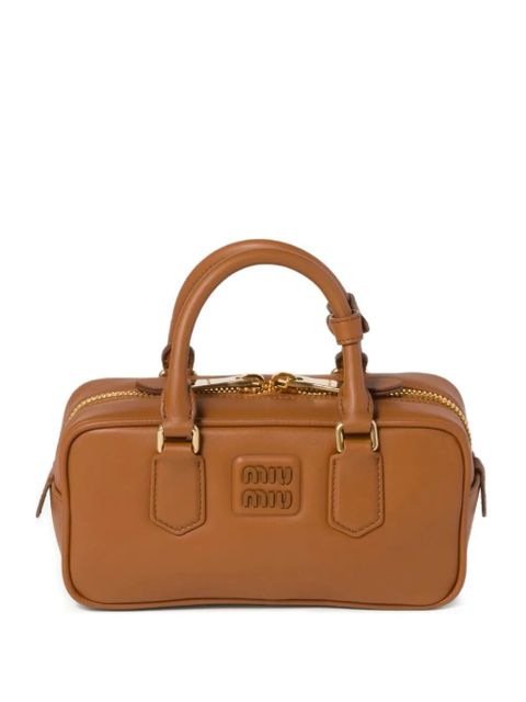 Miu Miu regular Arcadie leather tote bag - Brown - zdjęcie produktu nr 1