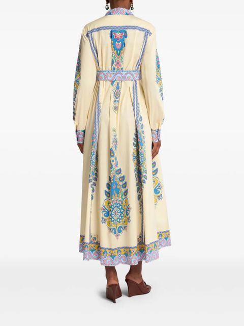 ETRO paisley-print shirt dress - White