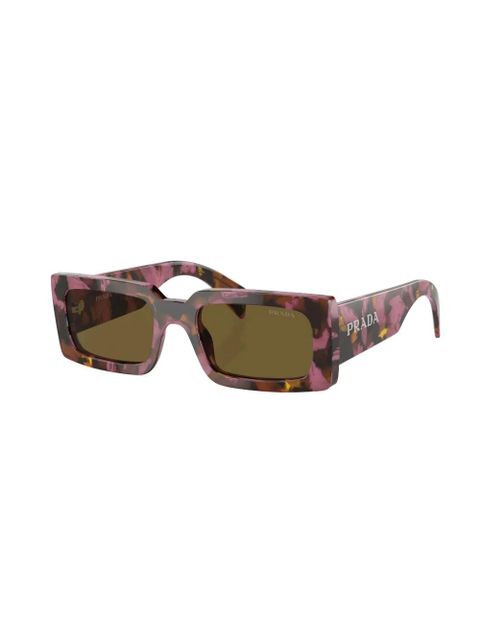 Prada Eyewear marbled rectangular sunglasses - Purple - zdjęcie produktu nr 2
