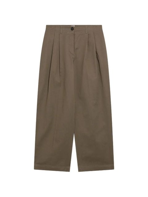 TOTEME relaxed twill trousers - Brown - zdjęcie produktu nr 1