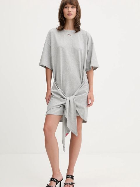 Diesel sukienka D-EIVOR kolor szary mini oversize A19232.0NIAX - zdjęcie produktu nr 1