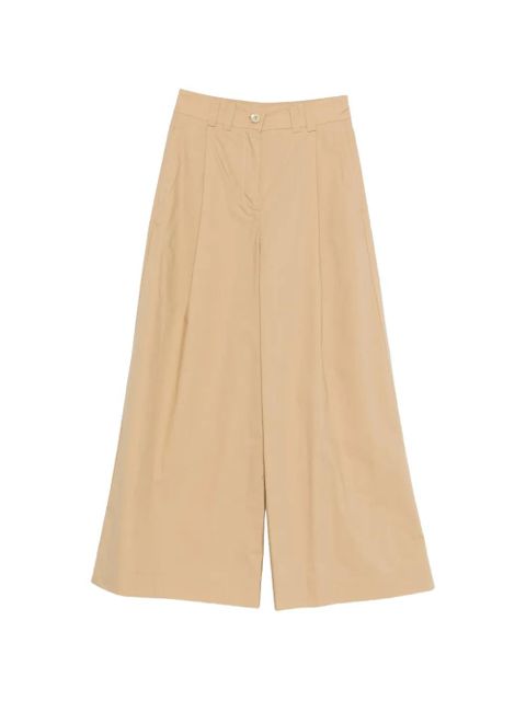 SOLOTRE pocket pleated palazzo pants - Neutrals - zdjęcie produktu nr 1