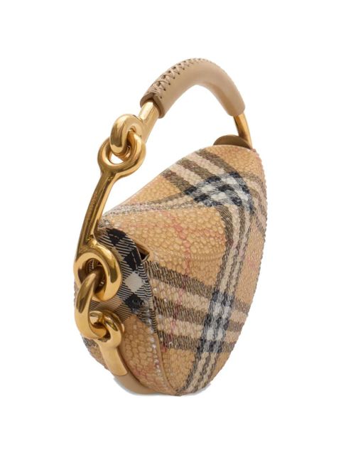Burberry check rhinestone bridle clutch - Neutrals