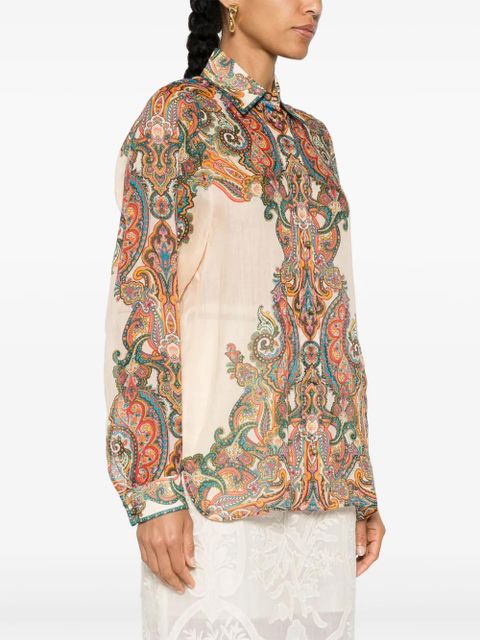ZIMMERMANN Ottie paisley-print shirt - Neutrals