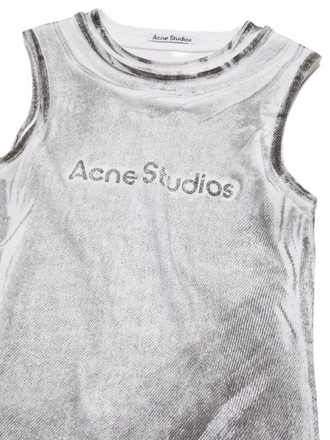 Acne Studios logo-print top - Grey