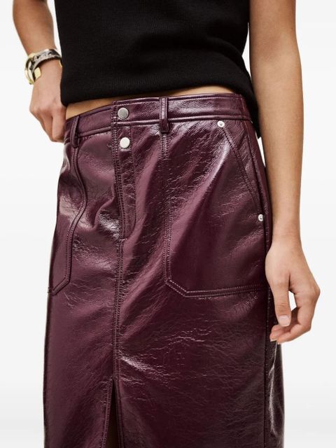 Ba&Sh Marylou front slit pocket midi skirt - Purple