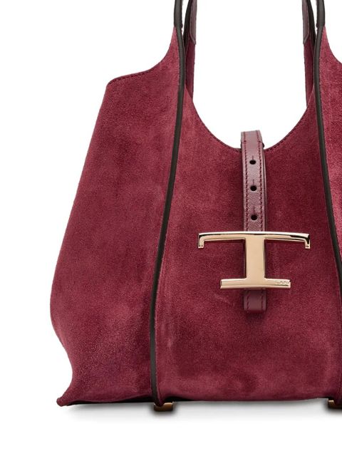 Tod's T-Timeless suede shoulder bag - Red - zdjęcie produktu nr 2