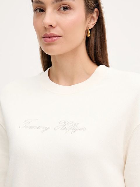 Tommy Hilfiger bluza damska kolor beżowy z aplikacją WW0WW47159