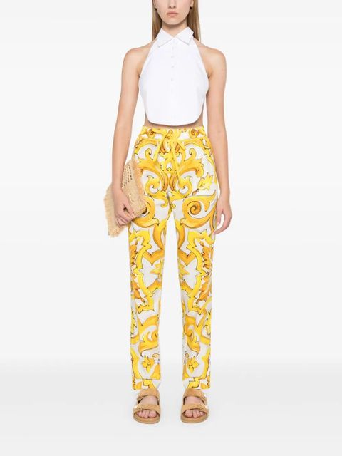 Dolce & Gabbana Majolica-print trousers - Yellow - zdjęcie produktu nr 2
