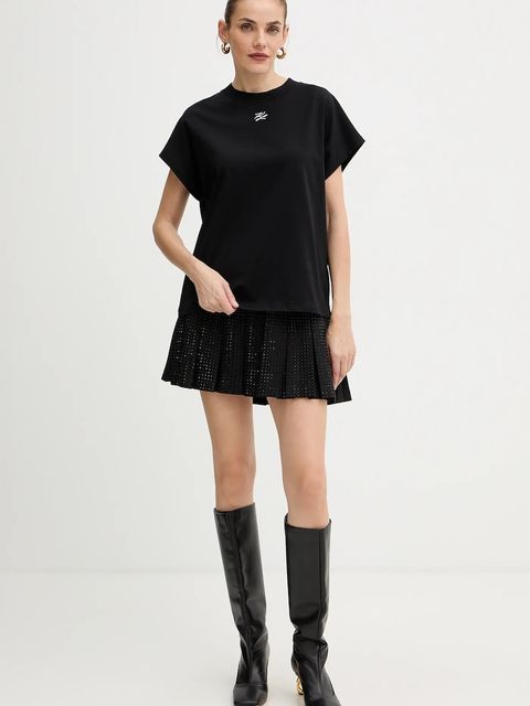 Karl Lagerfeld t-shirt bawełniany damski kolor czarny A4W17039 - zdjęcie produktu nr 2