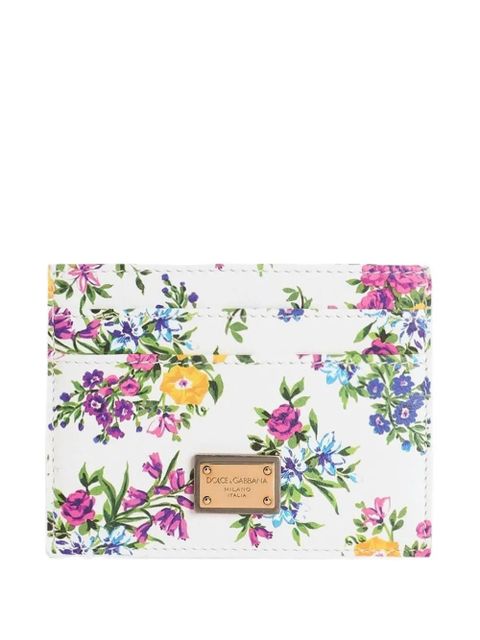 Dolce & Gabbana printed calfskin card holder - White - zdjęcie produktu nr 1