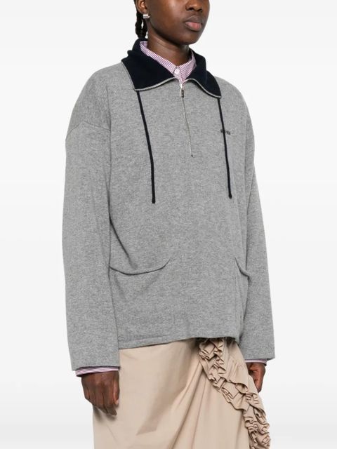 Miu Miu half-zip sweater - Grey