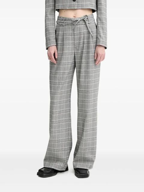 ALOHAS Prince of Wales-check belted trousers - Grey - zdjęcie produktu nr 1