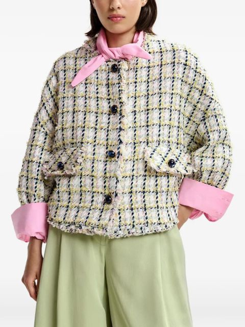 Essentiel Antwerp frayed-trim button-up jacket - Neutrals