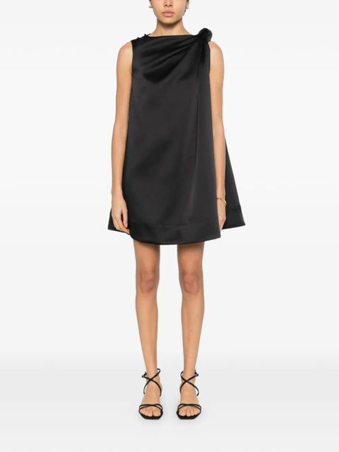 Eleh knot-detail mini dress - Black
