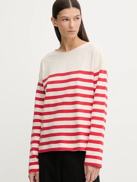 Marc O'Polo sweter bawełniany damskie kolor beżowy lekki 600304752021 - zdjęcie produktu nr 1