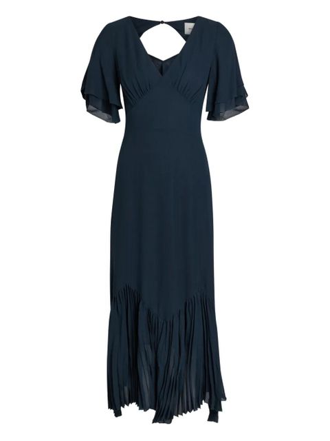 Reformation Salvia flutter-sleeve midi dress - Blue - zdjęcie produktu nr 1
