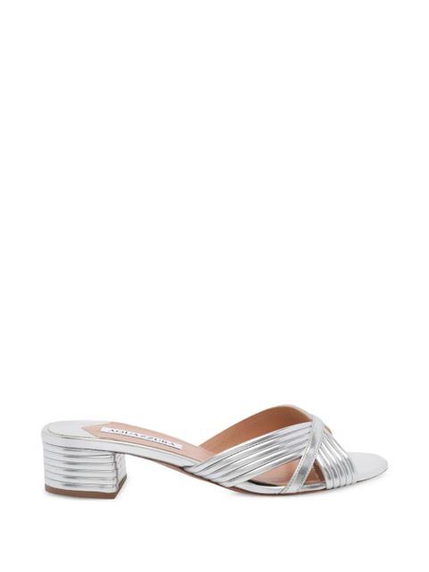 Aquazzura Sundance round-toe sandals - Silver - zdjęcie produktu nr 1