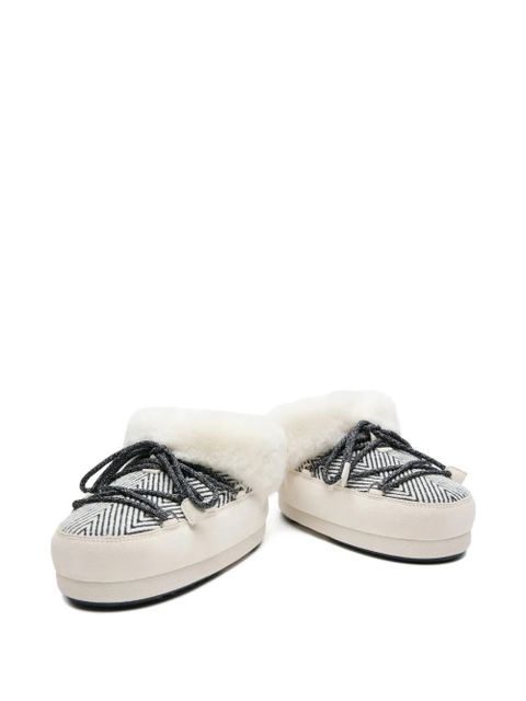Moon Boot chevron-pattern snow boots - White