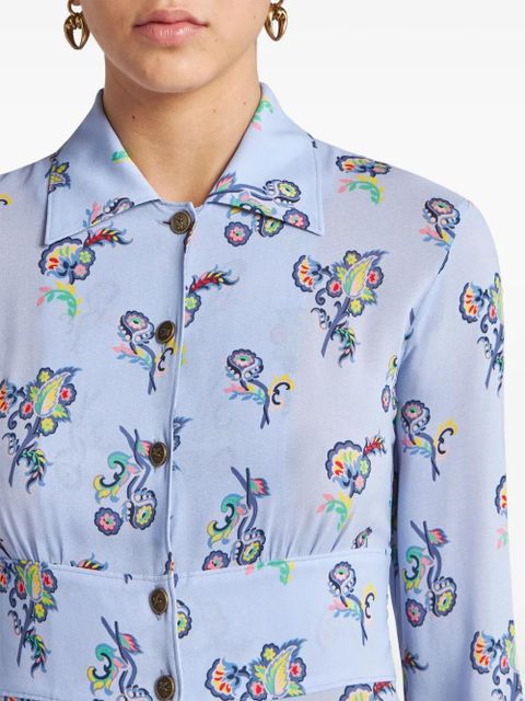 ETRO printed shirt dress - Blue