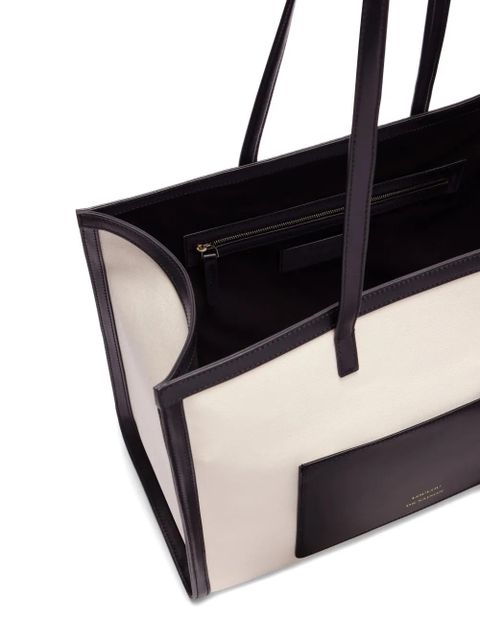 LouLou de Saison leather trim patch pocket shoulder bag - Neutrals